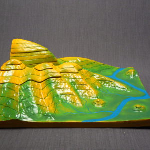 Модель вулканическая поверхность формирование гор